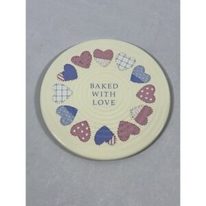 Hallmark 1986 Auntie Em Baked‎ With Love Trivet Patchwork Hearts